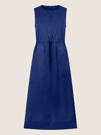 APART Ärmelloses Kleid mit Kordelzug-Taille | royalblau