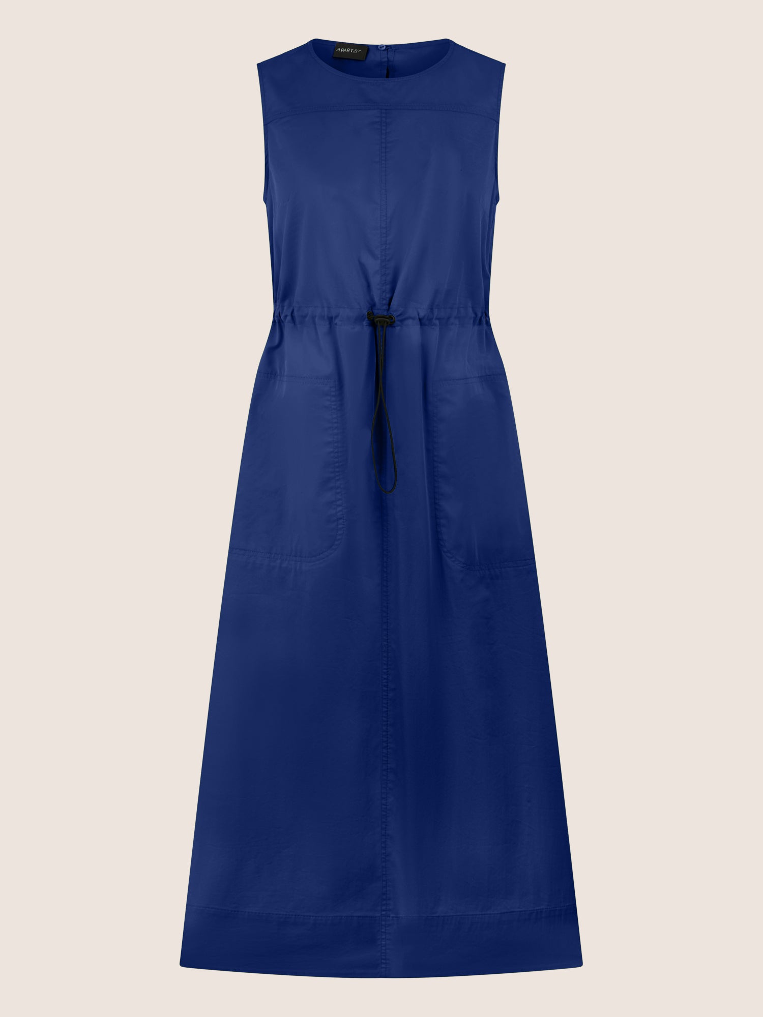 APART Ärmelloses Kleid mit Kordelzug-Taille | royalblau
