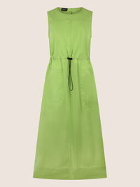 APART Ärmelloses Kleid mit Kordelzug-Taille | apfelgrün