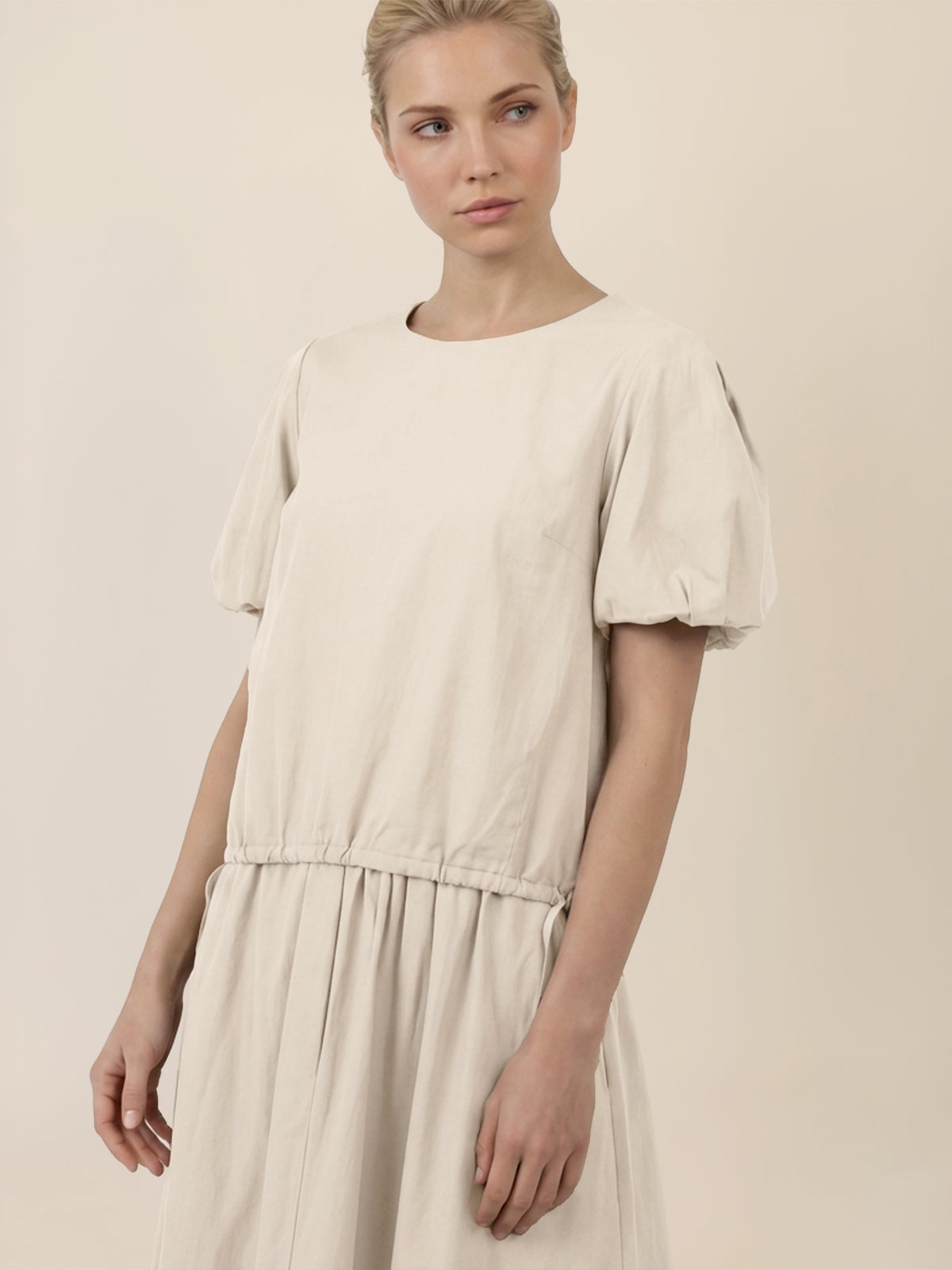 APART Bluse mit Bindebändern und Flügelärmeln | beige