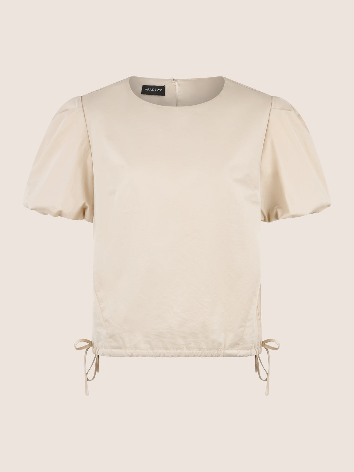 APART Bluse mit Bindebändern und Flügelärmeln | beige