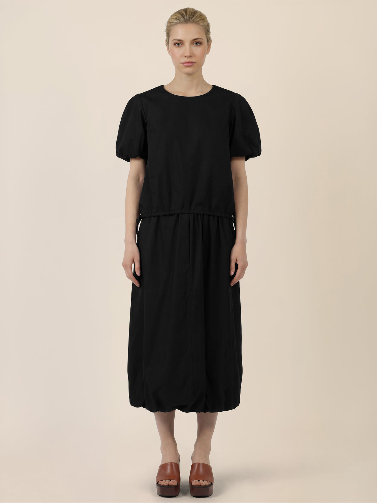 APART Bluse mit Bindebändern und Flügelärmeln | schwarz