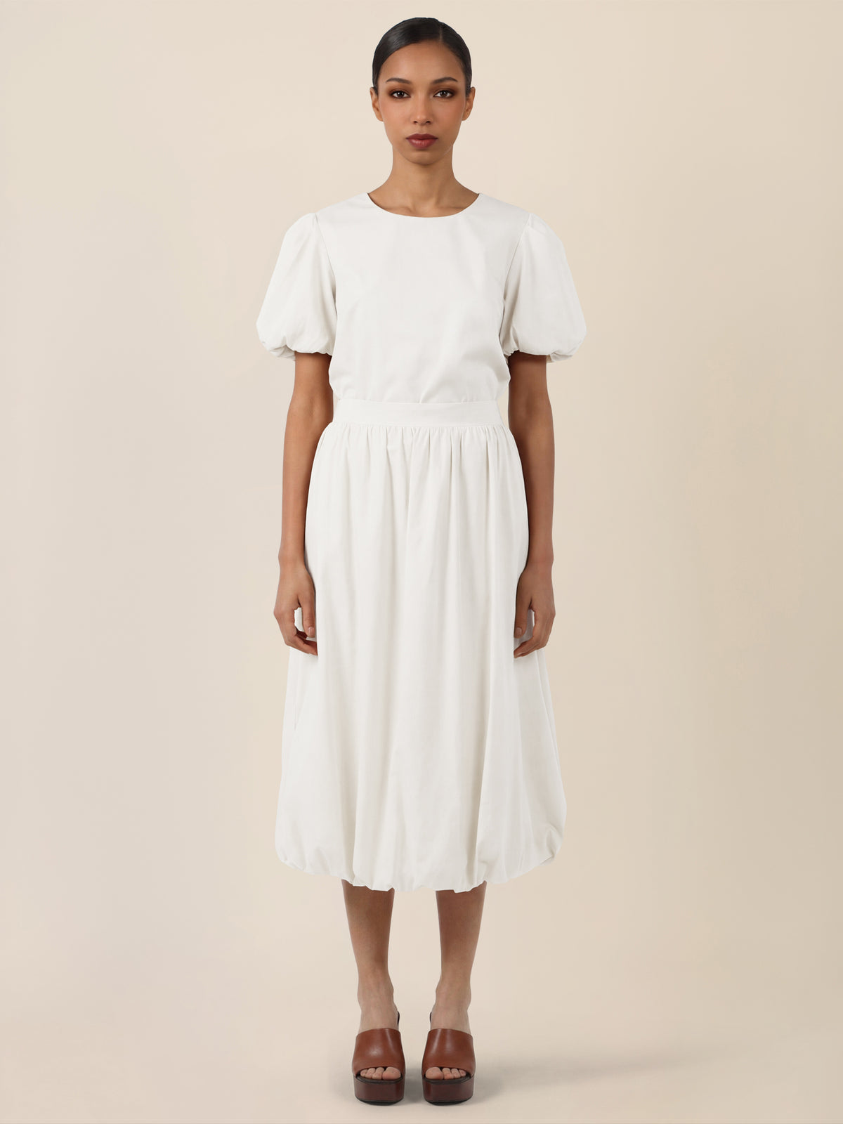 APART Bluse mit Bindebändern und Flügelärmeln | creme