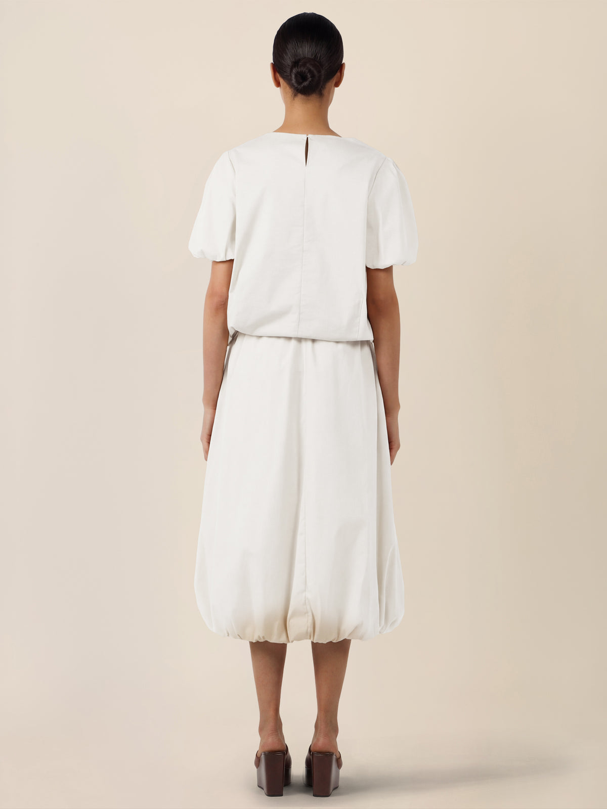 APART Bluse mit Bindebändern und Flügelärmeln | creme