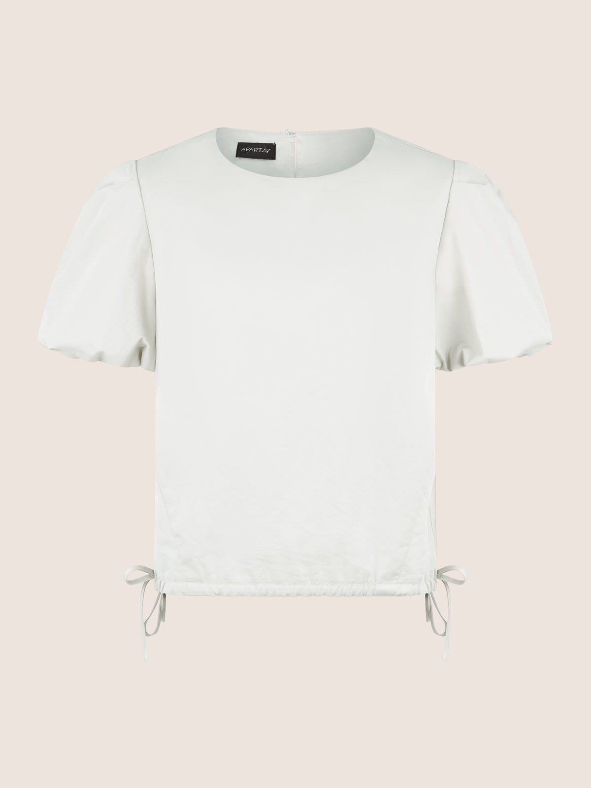 APART Bluse mit Bindebändern und Flügelärmeln | creme