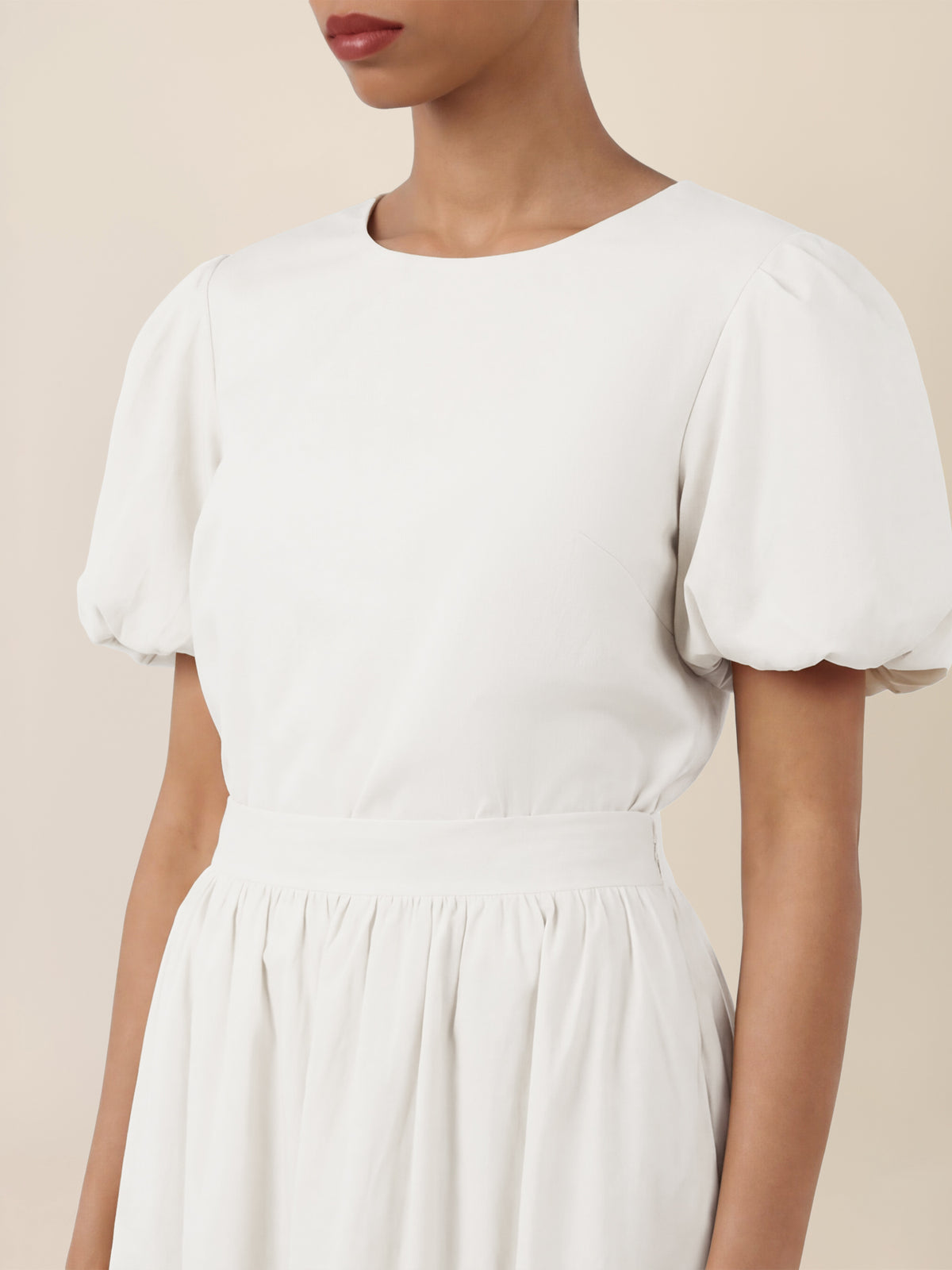APART Bluse mit Bindebändern und Flügelärmeln | creme