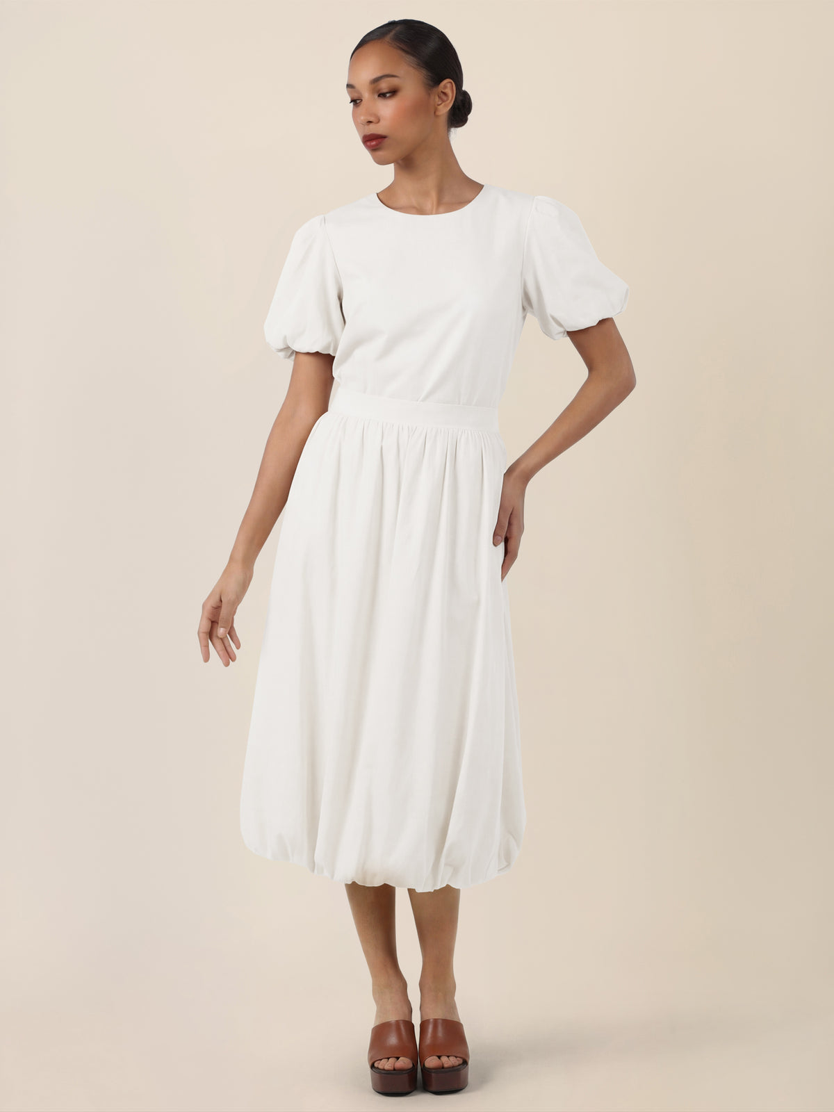 APART Bluse mit Bindebändern und Flügelärmeln | creme