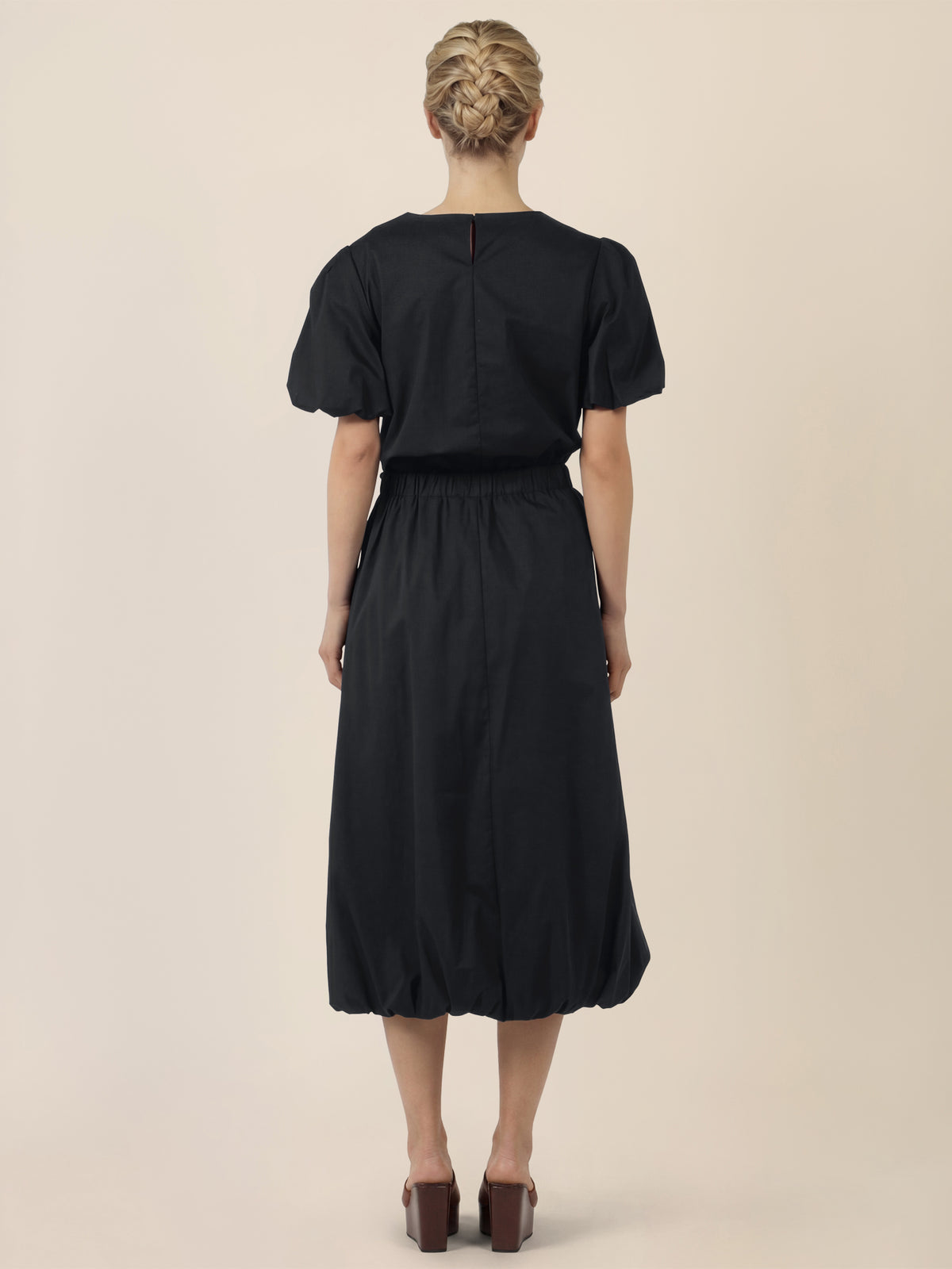 APART Ballonrock mit breitem Bund | schwarz