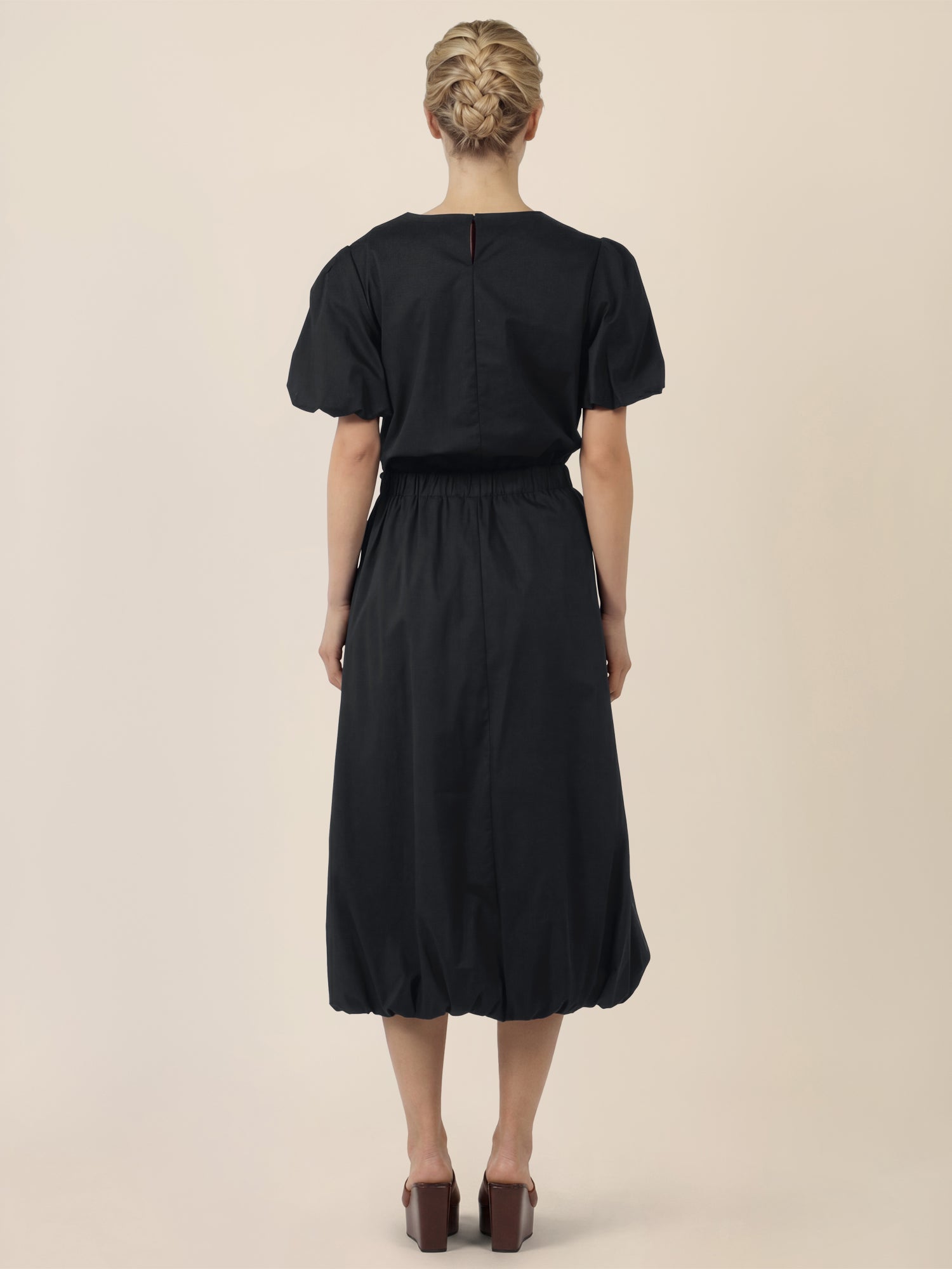 APART Ballonrock mit breitem Bund | schwarz