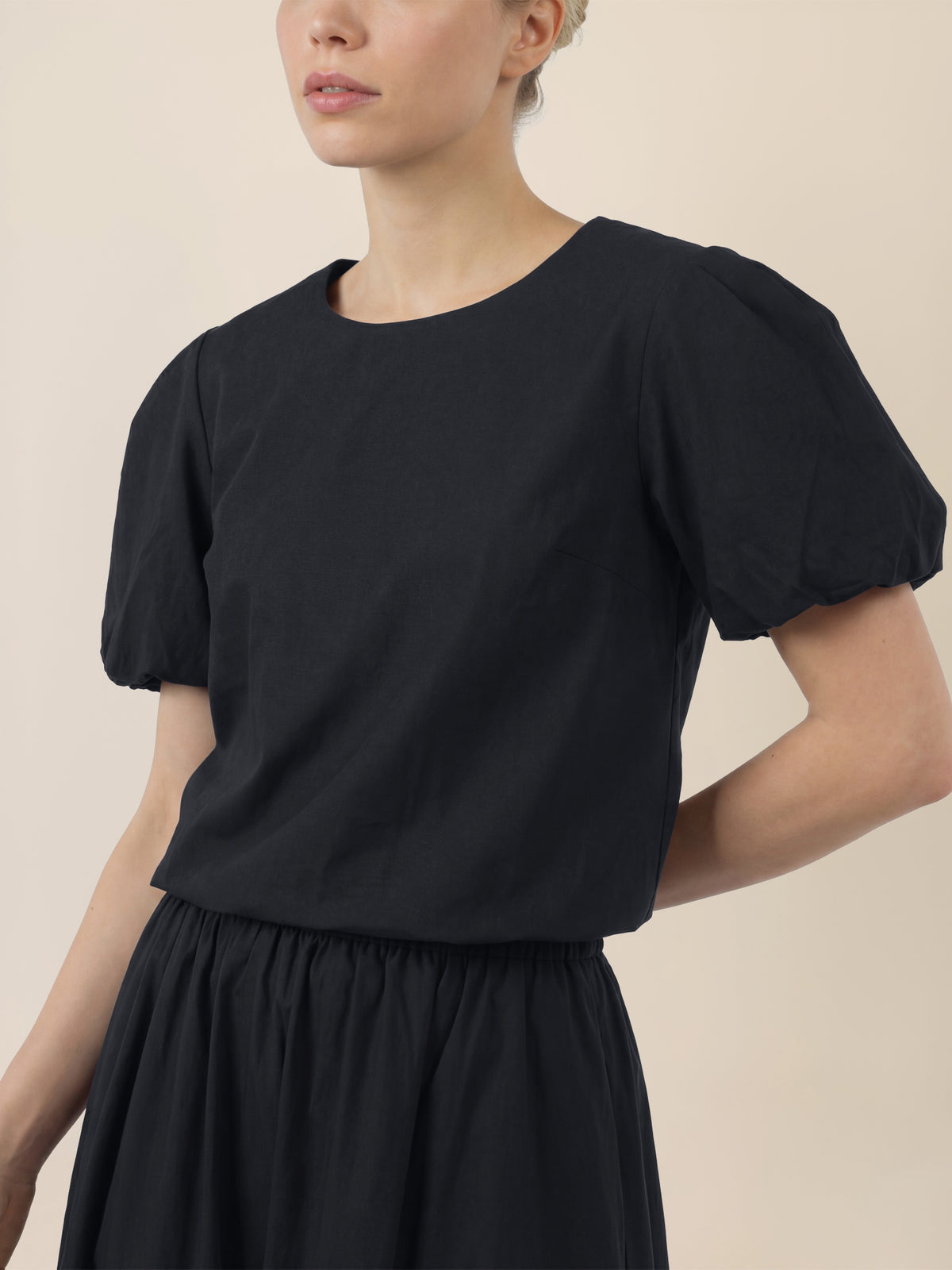 APART Ballonrock mit breitem Bund | schwarz