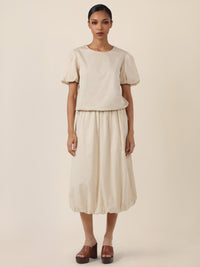 APART Ballonrock mit breitem Bund | beige