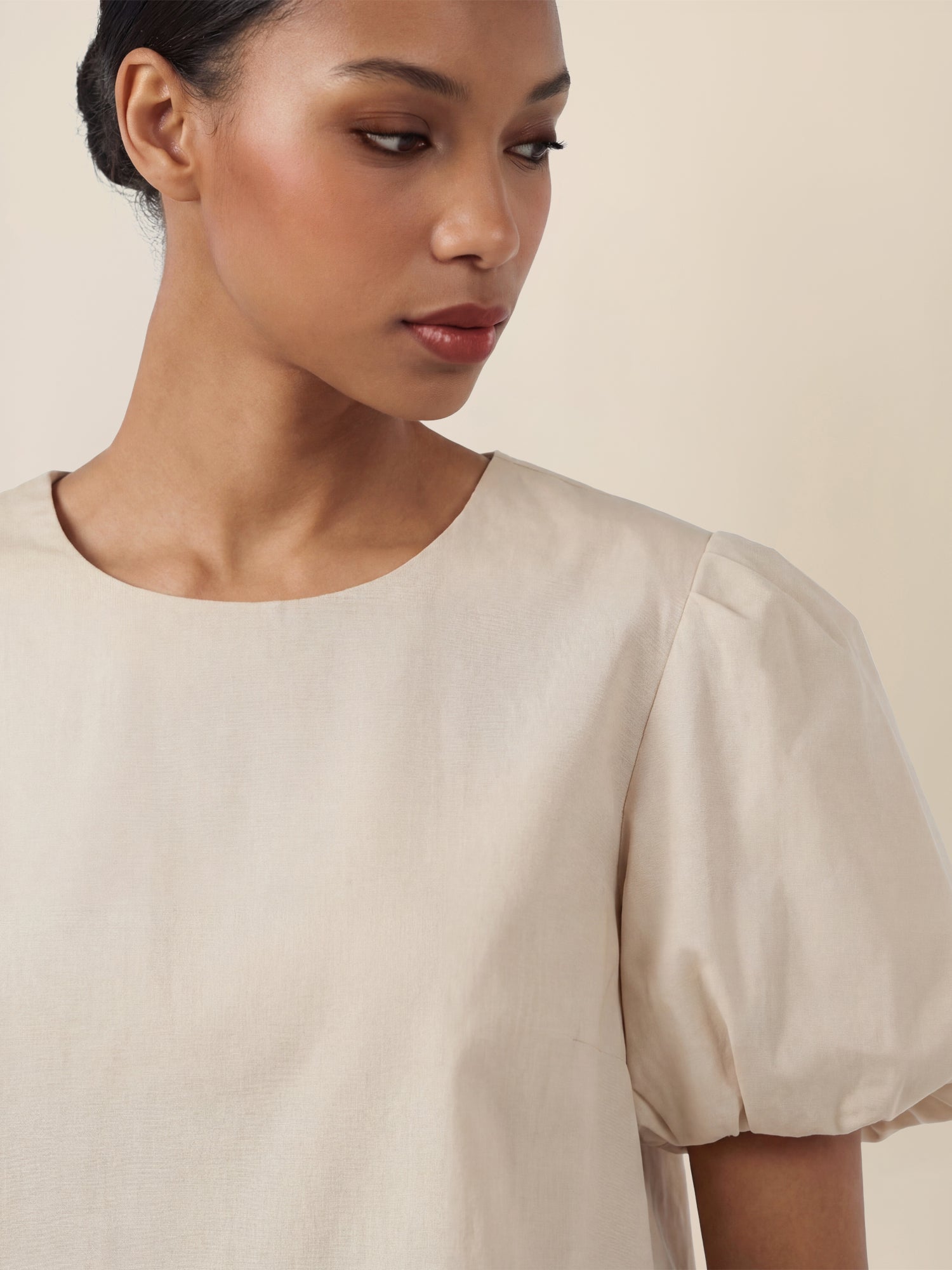 APART Ballonrock mit breitem Bund | beige