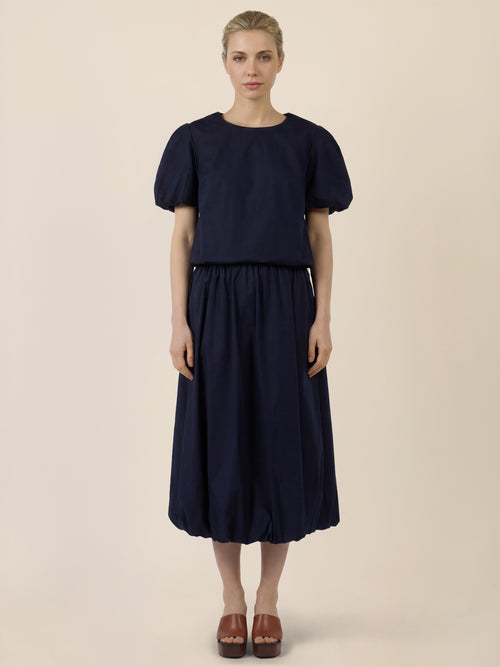 APART Ballonrock mit breitem Bund | nachtblau image 1