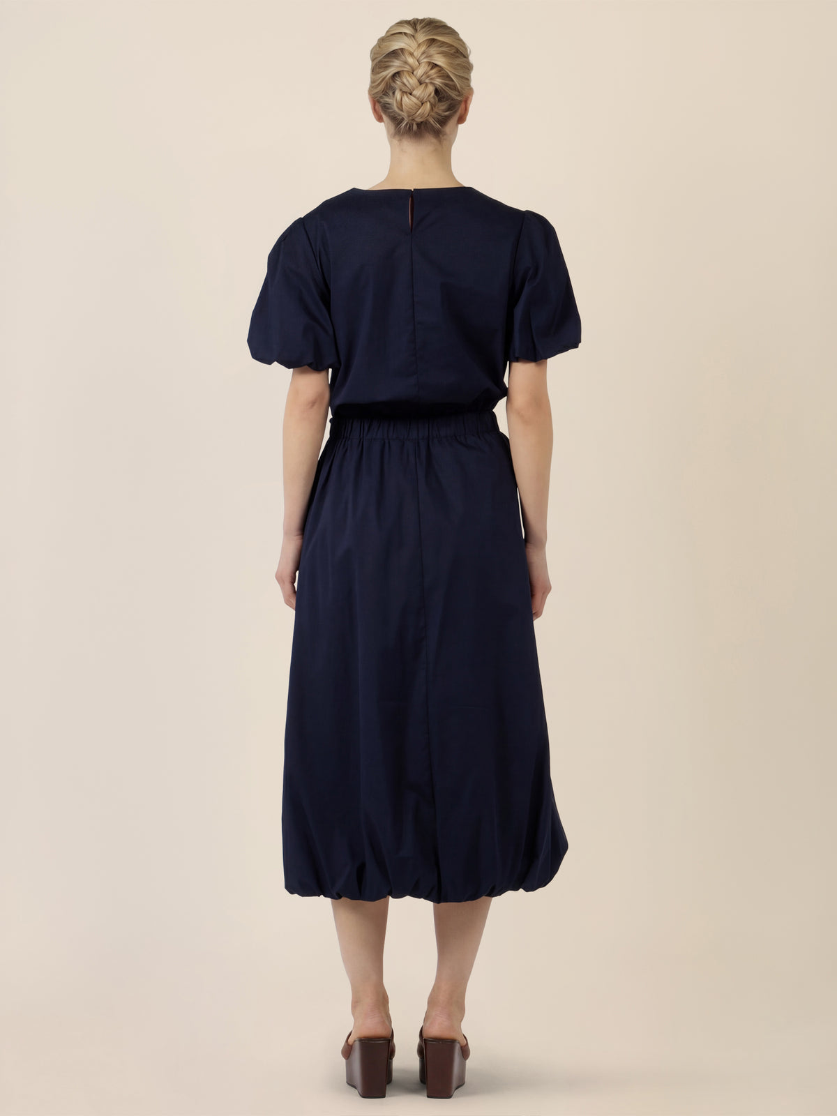 APART Ballonrock mit breitem Bund | nachtblau