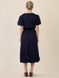 APART Ballonrock mit breitem Bund | nachtblau