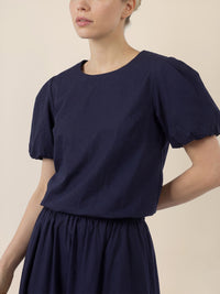 APART Ballonrock mit breitem Bund | nachtblau