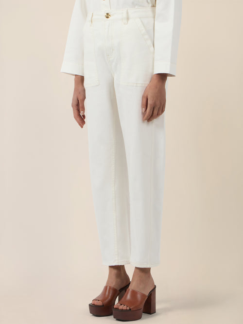 APART Gerade Jeans mit aufgesetzten Taschen | creme image 1