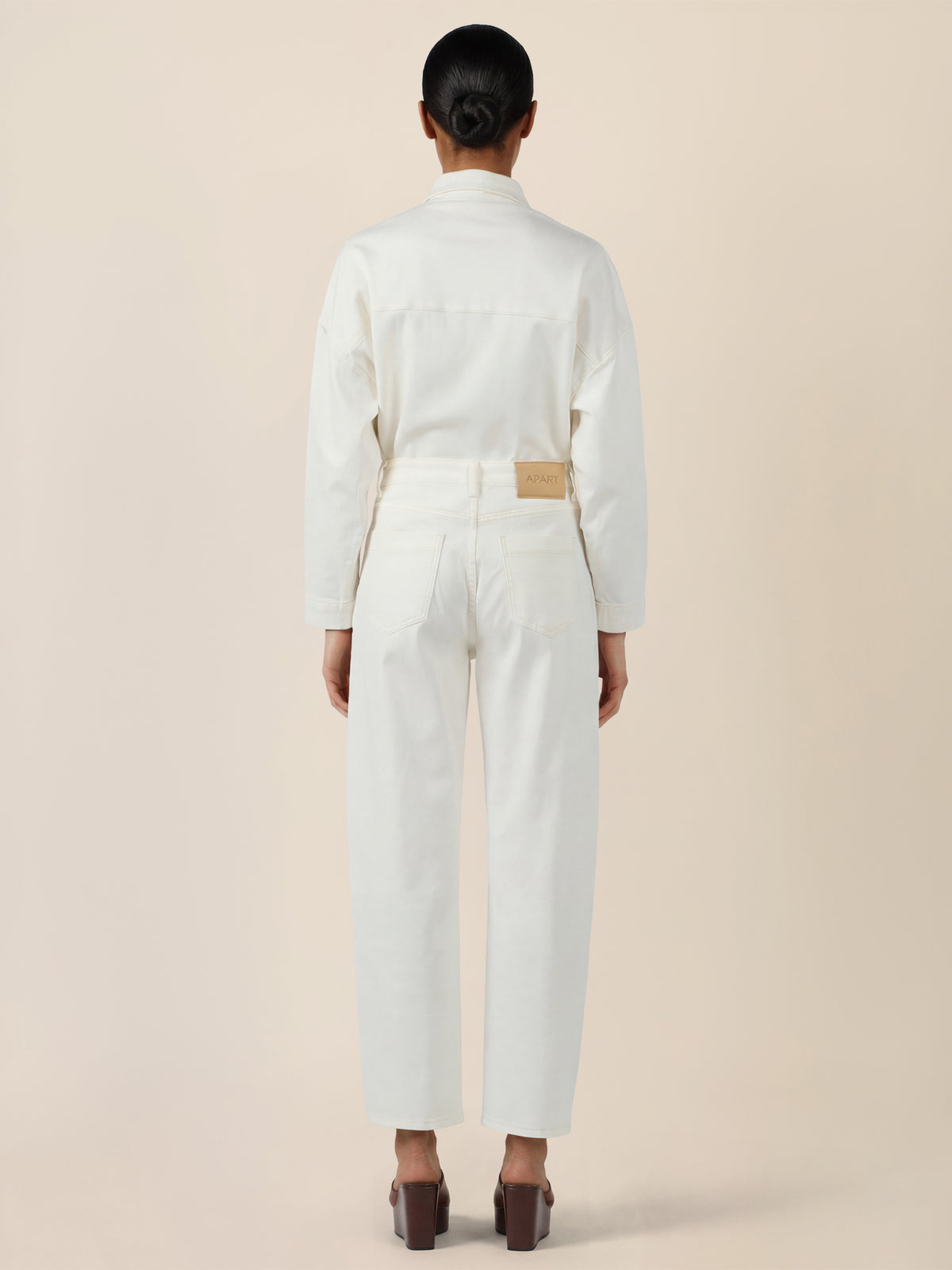 APART Gerade Jeans mit aufgesetzten Taschen | creme