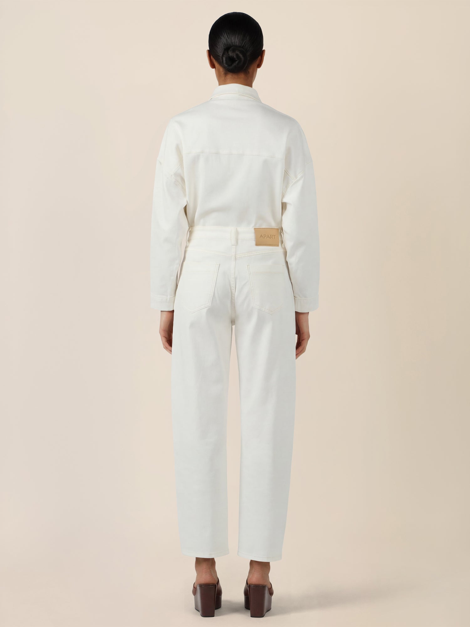 APART Gerade Jeans mit aufgesetzten Taschen | creme