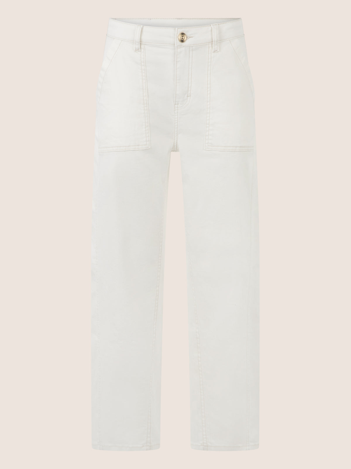 APART Gerade Jeans mit aufgesetzten Taschen | creme