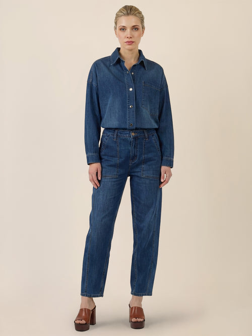 APART Gerade Jeans mit aufgesetzten Taschen | hellblau image 1