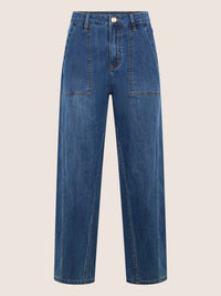 APART Gerade Jeans mit aufgesetzten Taschen | hellblau