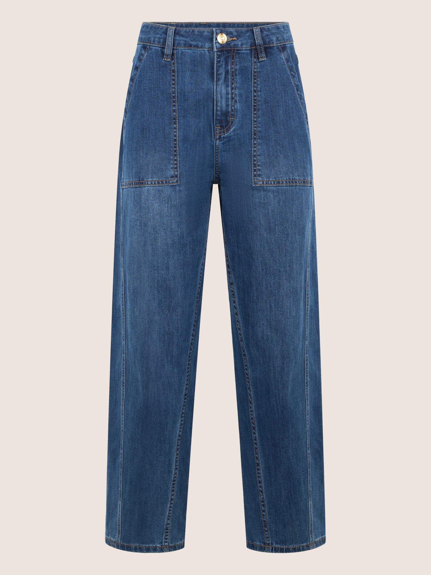 APART Gerade Jeans mit aufgesetzten Taschen | hellblau