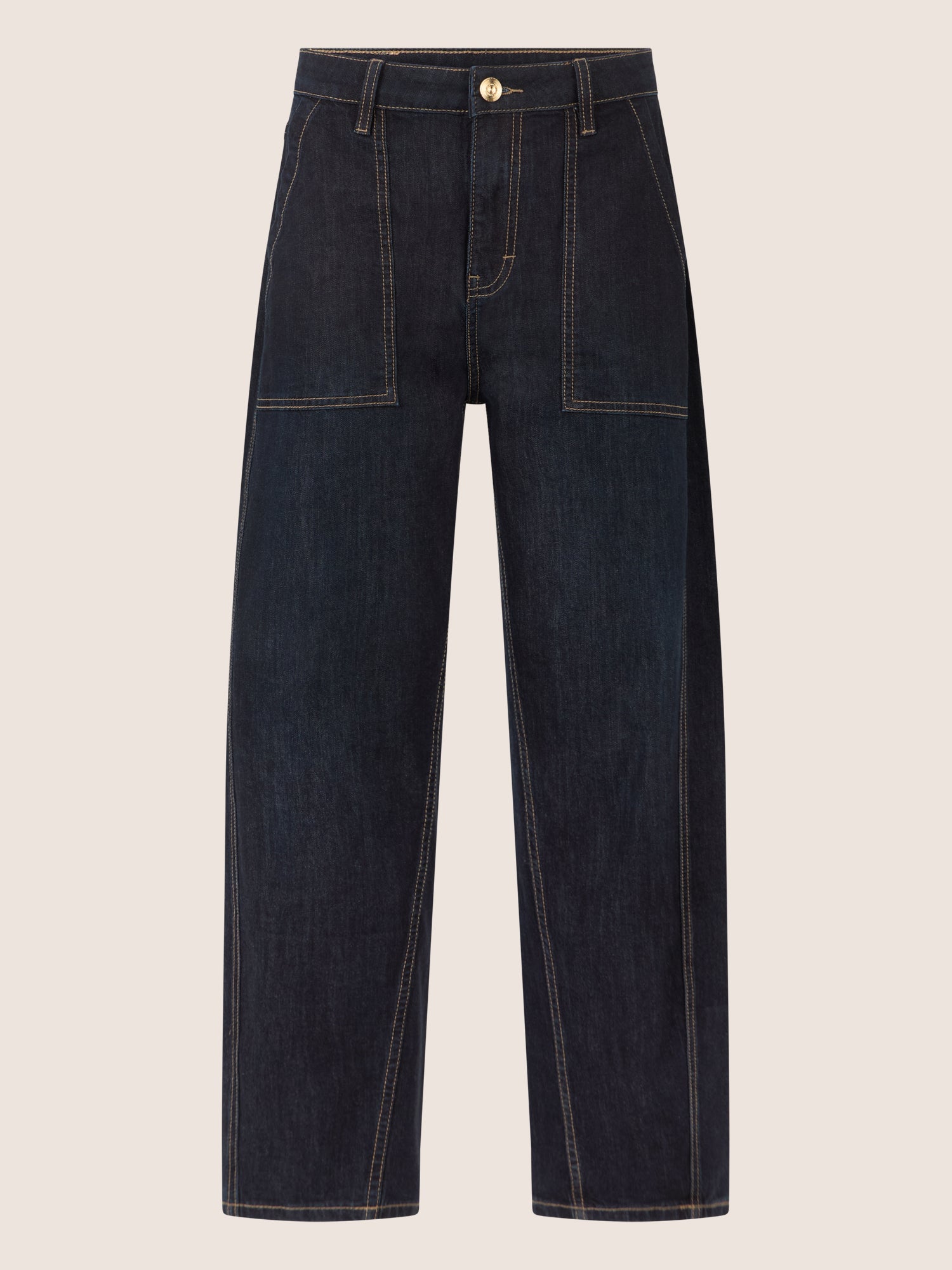 APART Gerade Jeans mit aufgesetzten Taschen | dunkelblau