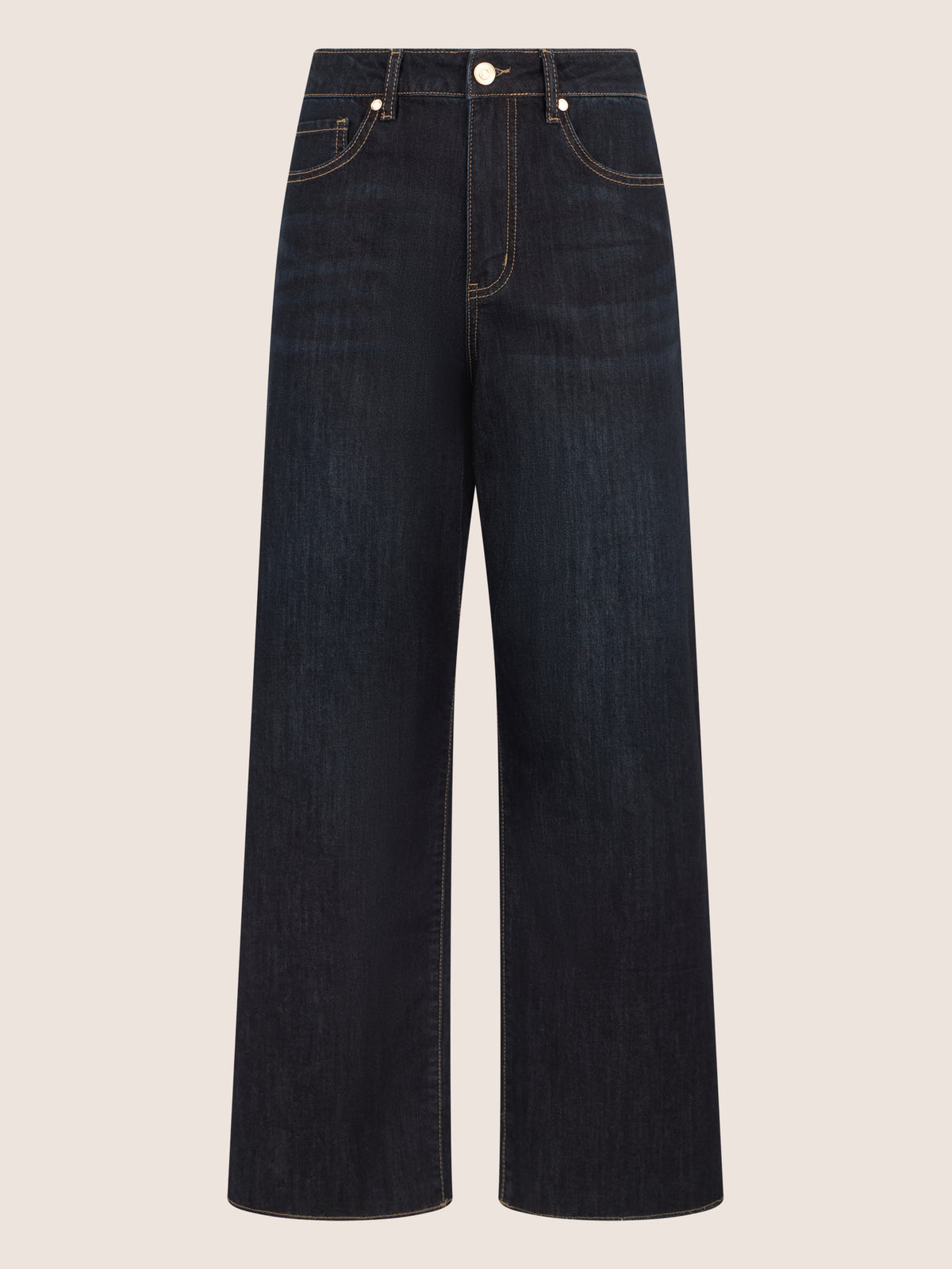 APART Croppedjeans mit Fransen-Saum | dunkelblau