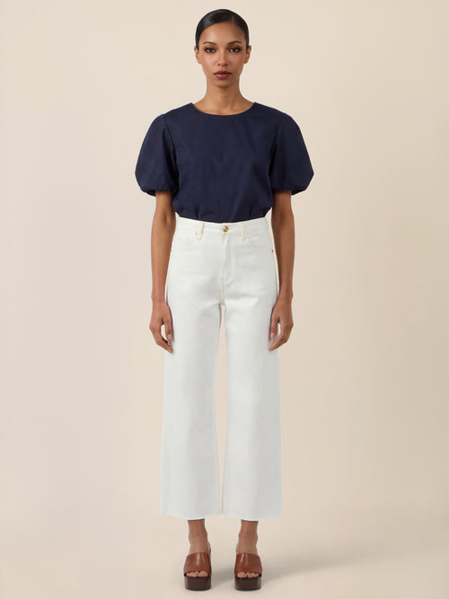 APART Croppedjeans mit Fransen-Saum | creme image 1