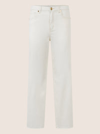 APART Croppedjeans mit Fransen-Saum | creme
