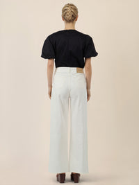 APART Palazzohose mit Falten und weitem Bein | creme