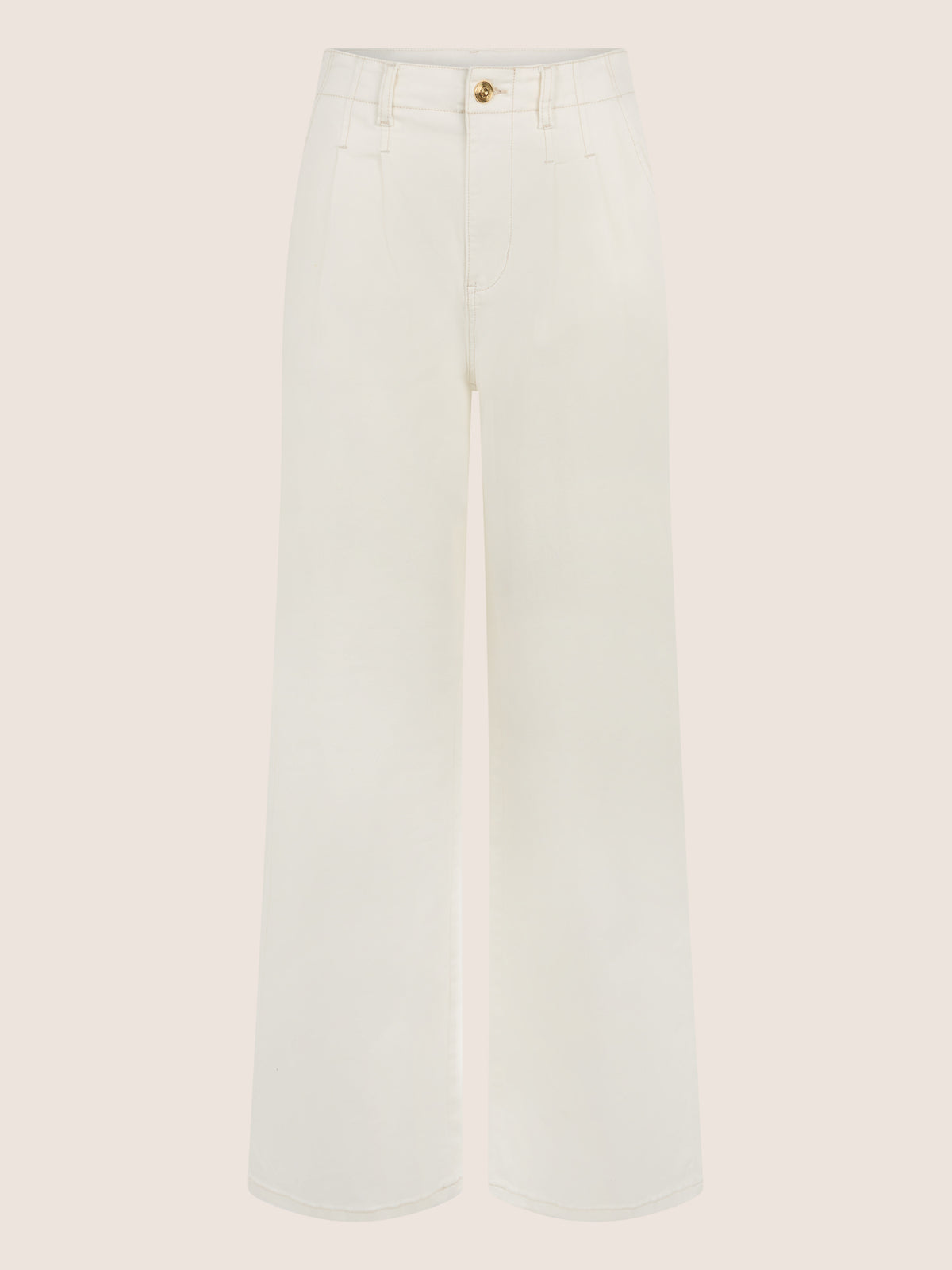 APART Palazzohose mit Falten und weitem Bein | creme