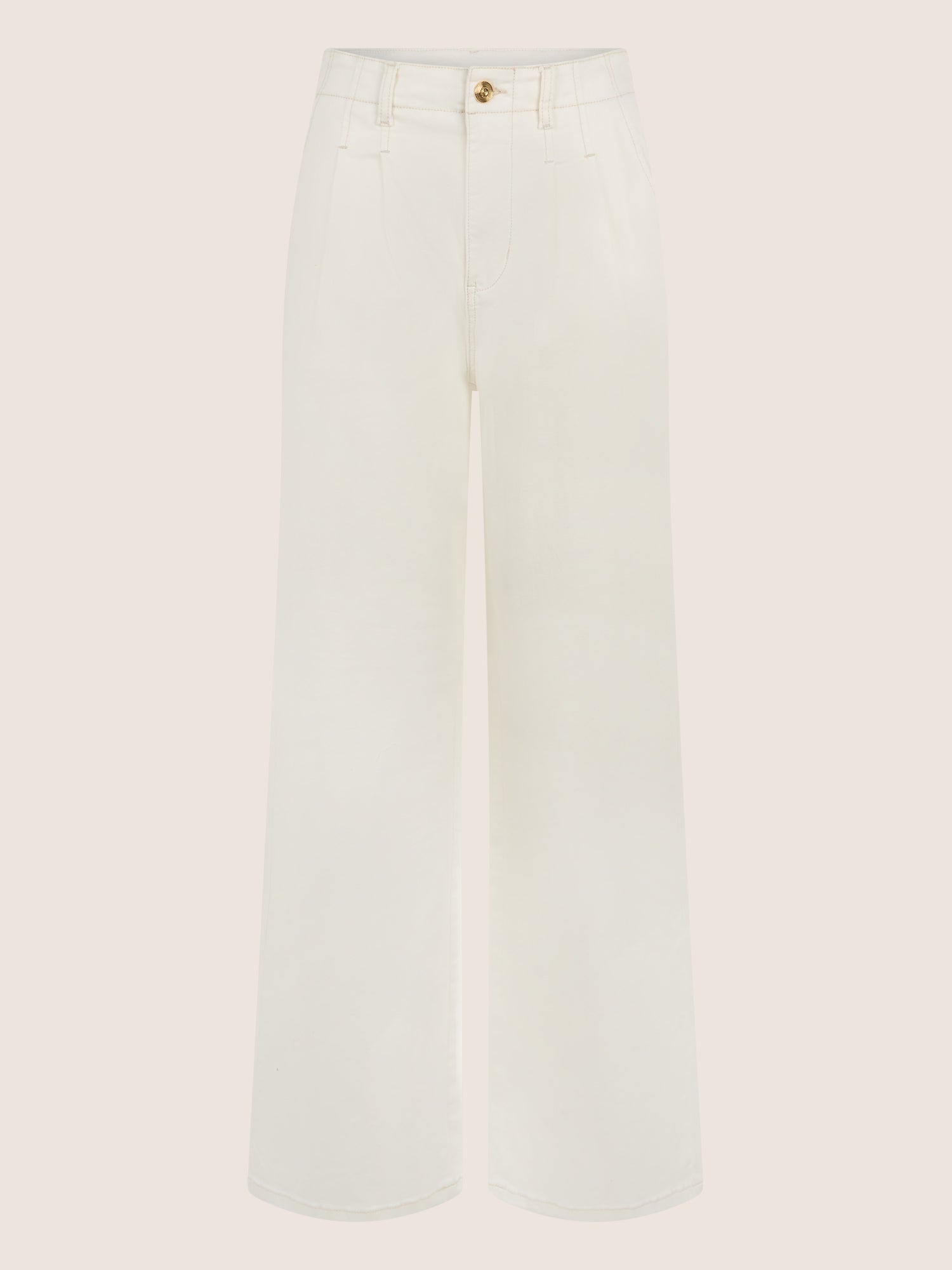 APART Palazzohose mit Falten und weitem Bein | creme