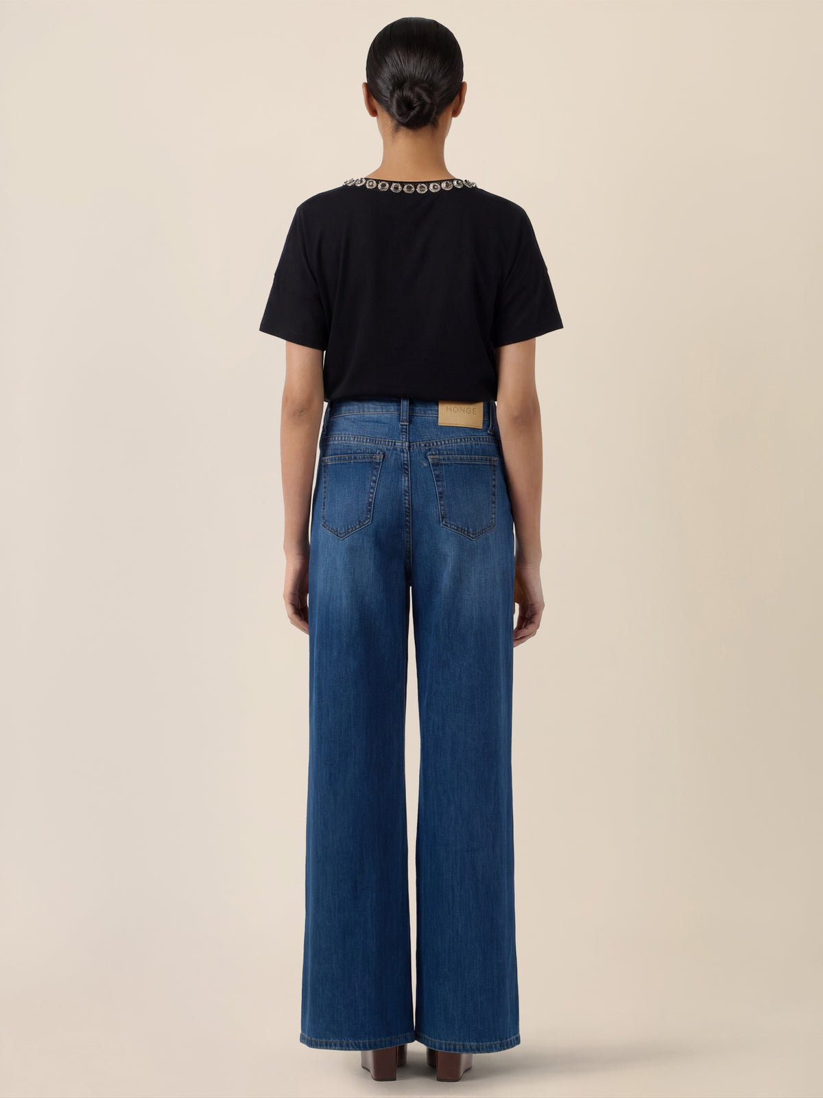 APART Palazzohose mit Falten und weitem Bein | hellblau