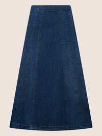 APART A-Linien-Rock aus Denim in ausgestellter Form | hellblau