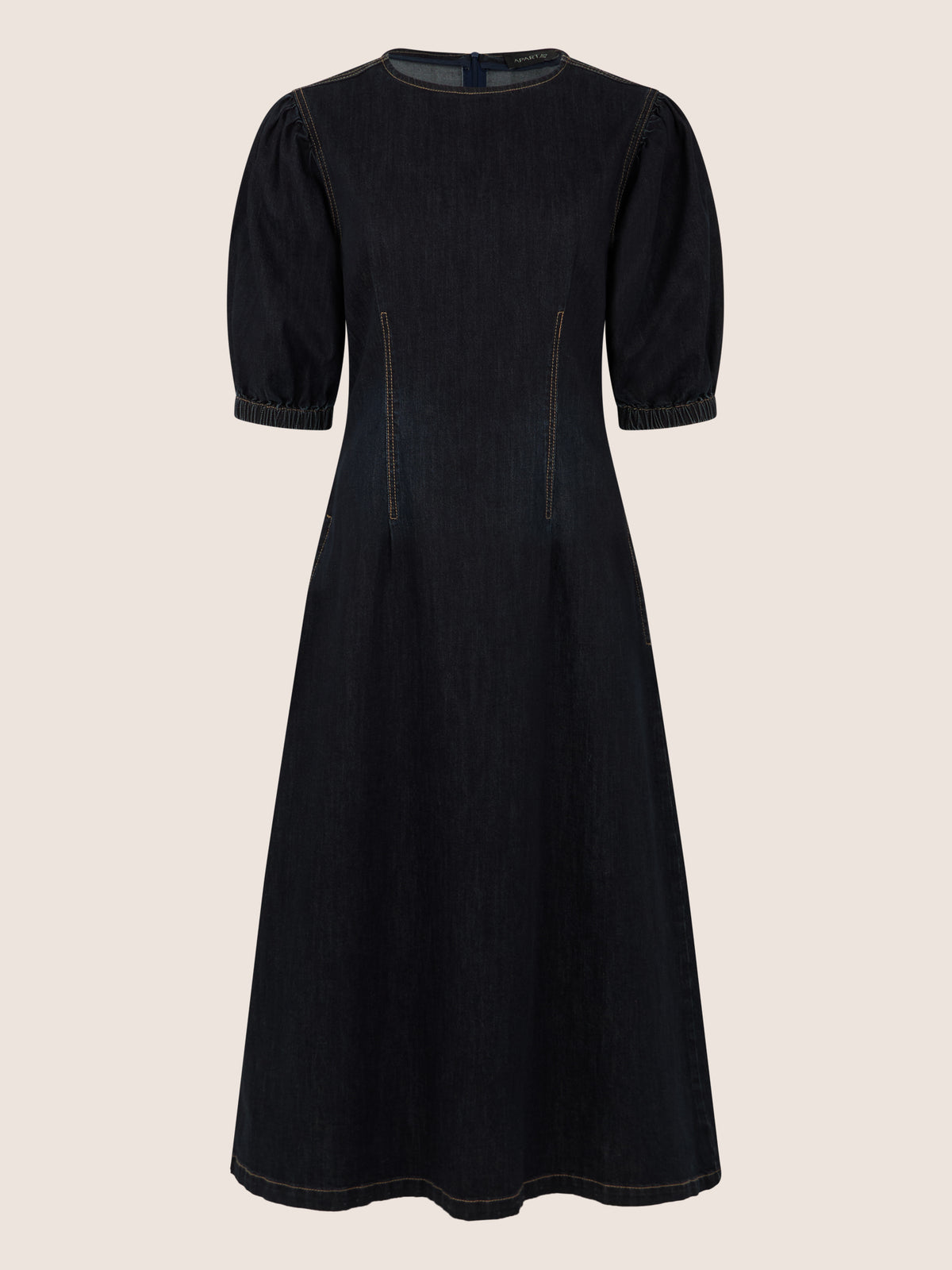 APART Denimkleid mit Puffärmeln | dunkelblau