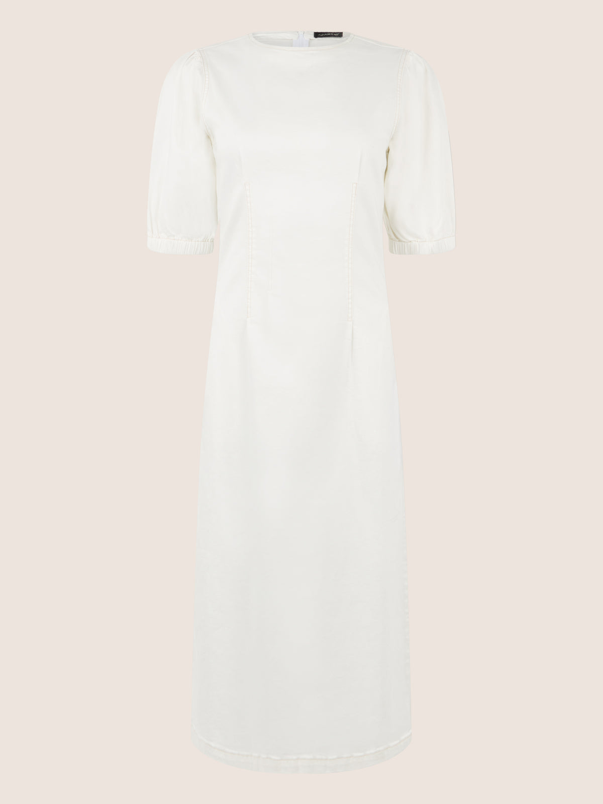 APART Denimkleid mit Puffärmeln | creme