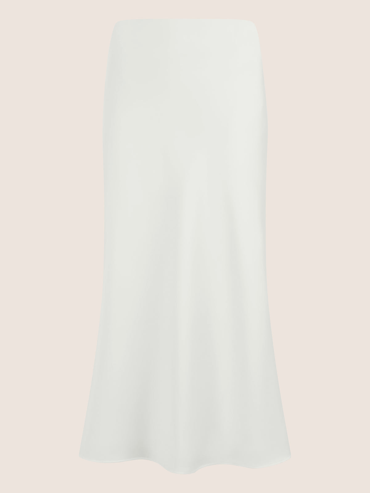 APART Ausgestellter Midirock in fließender Satin-Qualität | creme