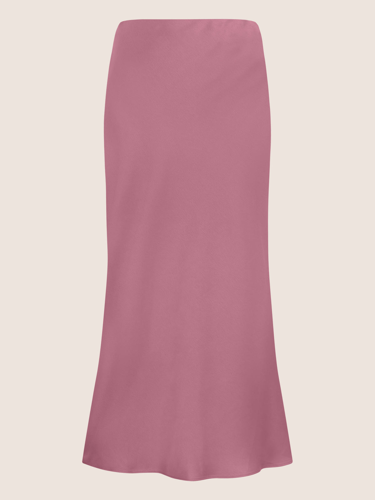 APART Ausgestellter Midirock in fließender Satin-Qualität | rosé