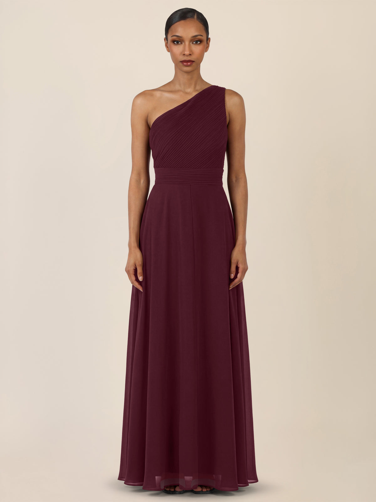 APART Abendkleid mit One-Shoulder-Design | weinrot