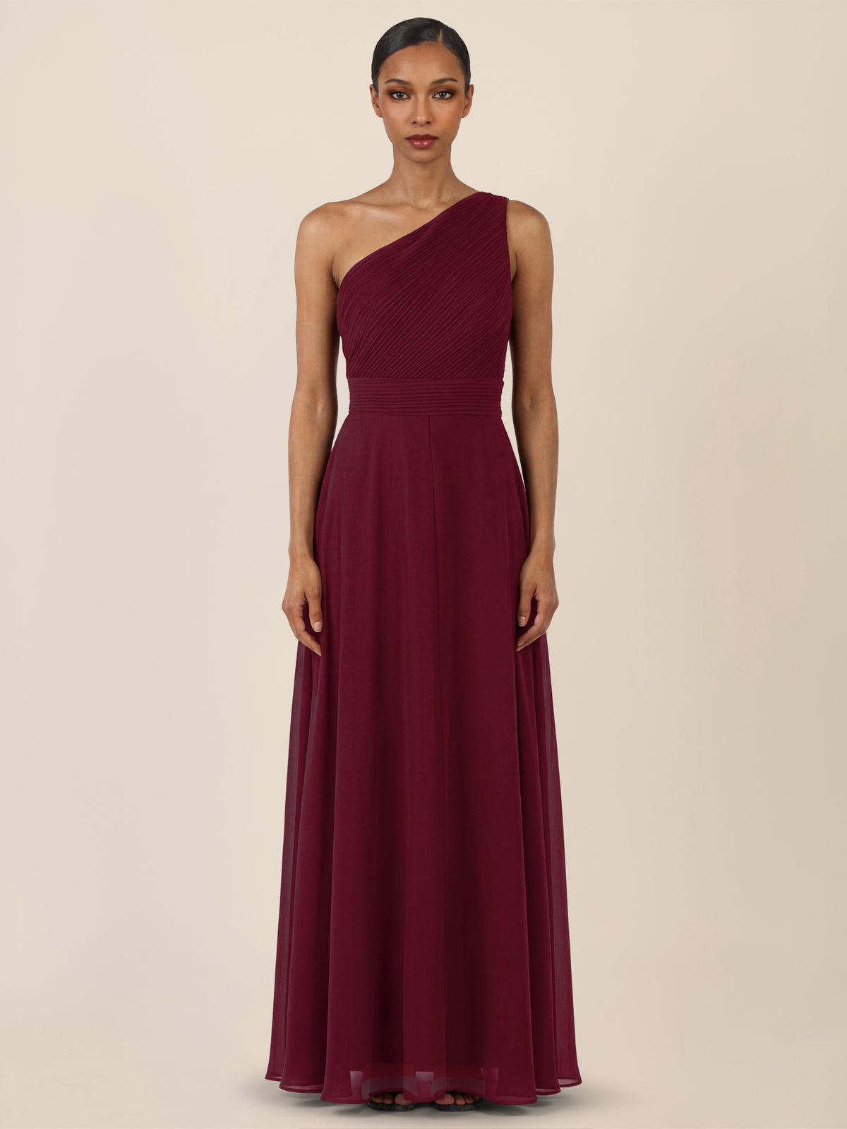 APART Abendkleid mit One-Shoulder-Design | weinrot