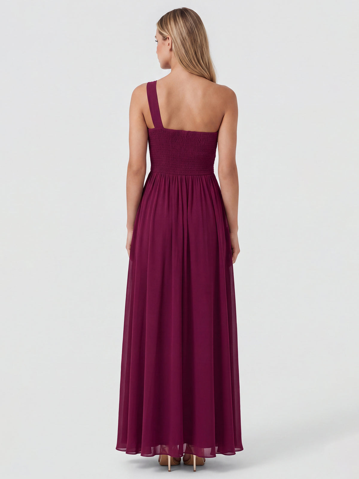 APART Abendkleid mit One-Shoulder-Design | weinrot