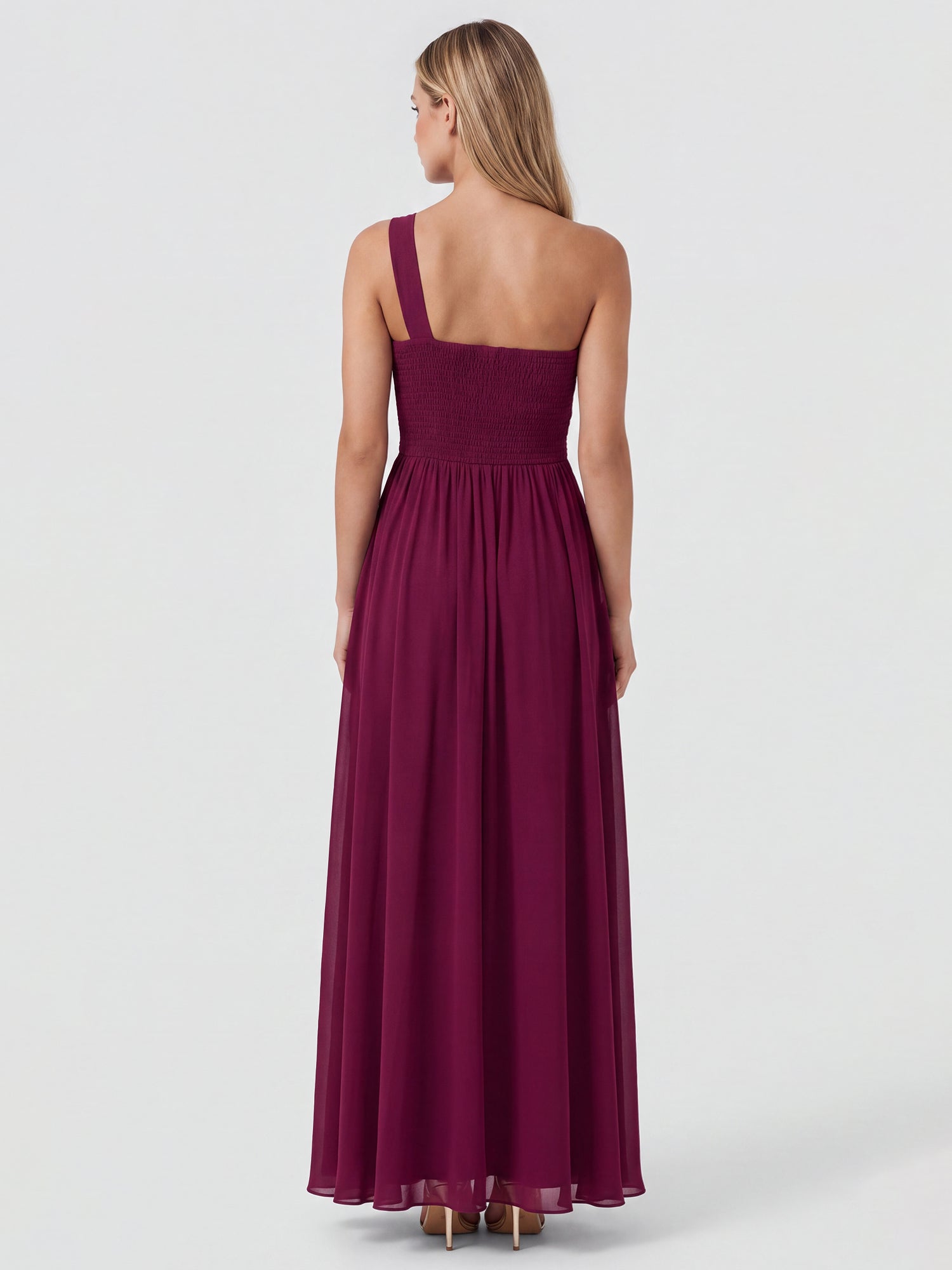 APART Abendkleid mit One-Shoulder-Design | weinrot