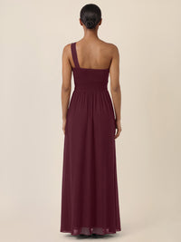 APART Abendkleid mit One-Shoulder-Design | weinrot