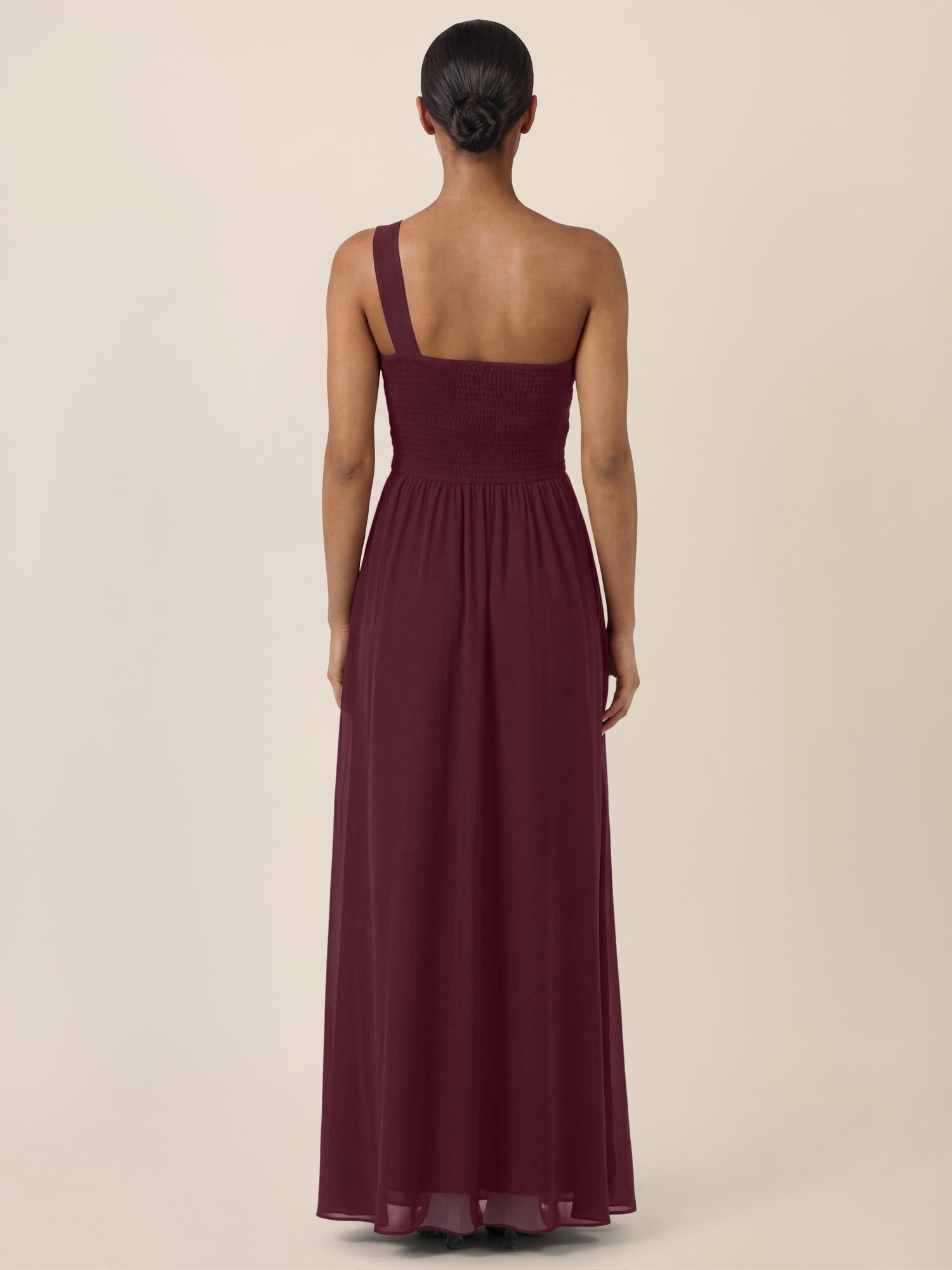 APART Abendkleid mit One-Shoulder-Design | weinrot