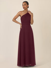 APART Abendkleid mit One-Shoulder-Design | weinrot