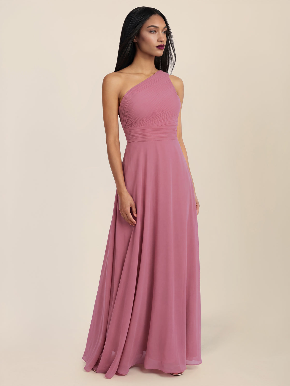 APART Abendkleid mit One-Shoulder-Design | rosé