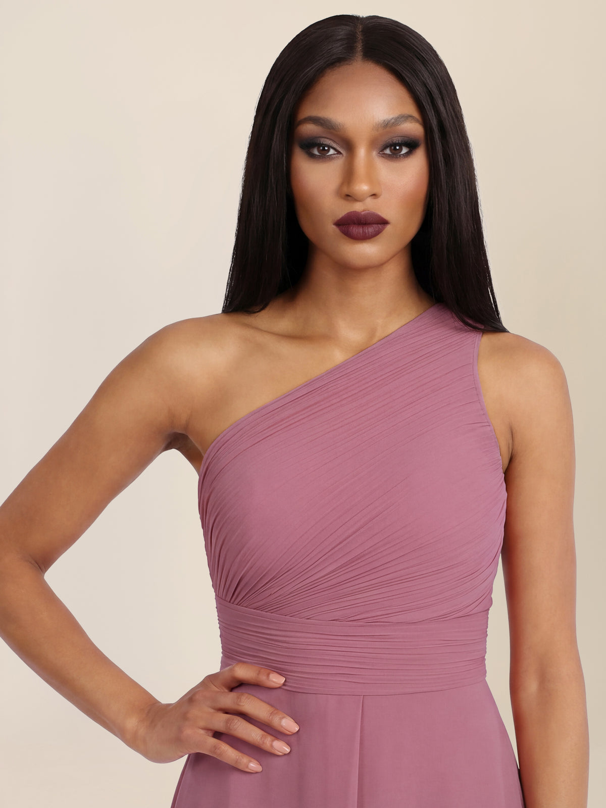 APART Abendkleid mit One-Shoulder-Design | rosé