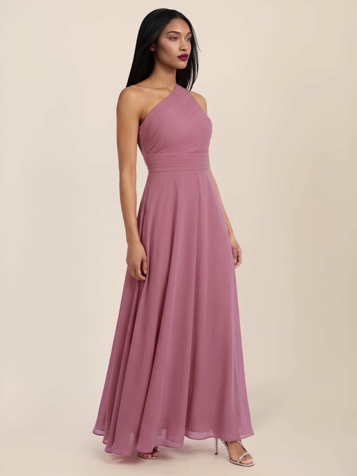 APART Abendkleid mit One-Shoulder-Design | rosé